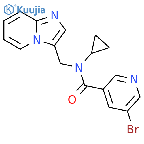 5-bromo-N-cyclopropyl-N-({imidazo[1,2-a]pyridin-3-yl}methyl)pyridine-3-carboxamide structure