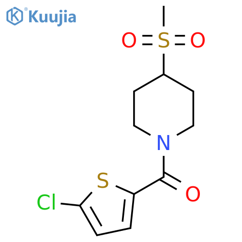 1-(5-chlorothiophene-2-carbonyl)-4-methanesulfonylpiperidine structure
