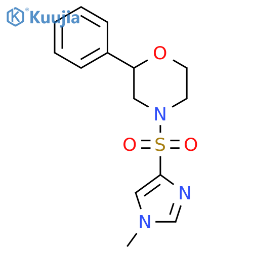 4-(1-methyl-1H-imidazol-4-yl)sulfonyl-2-phenylmorpholine structure