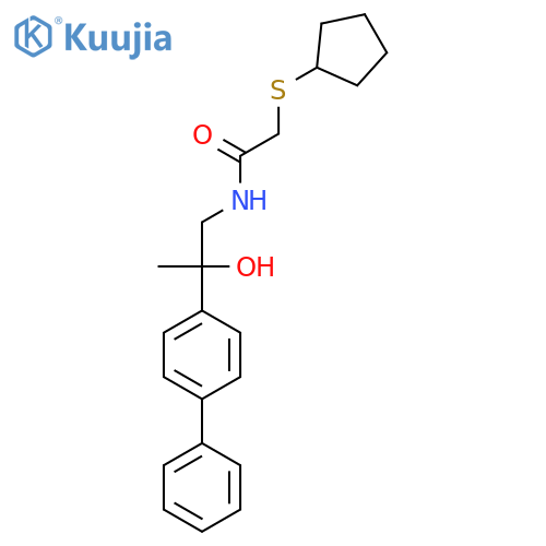 N-(2-{1,1'-biphenyl-4-yl}-2-hydroxypropyl)-2-(cyclopentylsulfanyl)acetamide structure