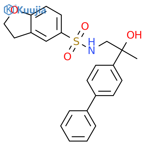 N-(2-{[1,1'-biphenyl]-4-yl}-2-hydroxypropyl)-2,3-dihydro-1-benzofuran-5-sulfonamide structure