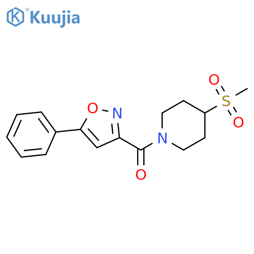 4-methanesulfonyl-1-(5-phenyl-1,2-oxazole-3-carbonyl)piperidine structure
