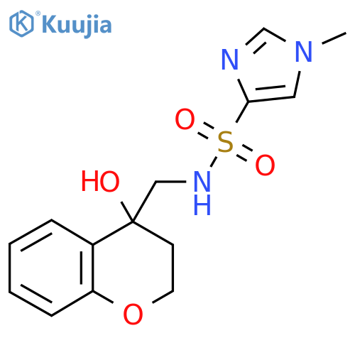 N-(4-hydroxy-3,4-dihydro-2H-1-benzopyran-4-yl)methyl-1-methyl-1H-imidazole-4-sulfonamide structure