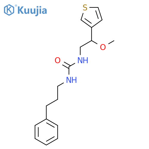 3-2-methoxy-2-(thiophen-3-yl)ethyl-1-(3-phenylpropyl)urea structure