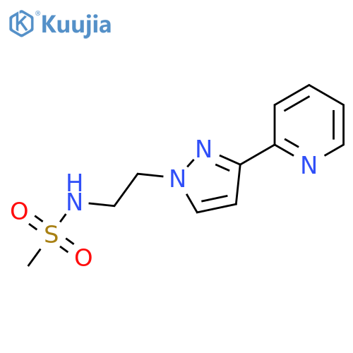N-{2-3-(pyridin-2-yl)-1H-pyrazol-1-ylethyl}methanesulfonamide structure
