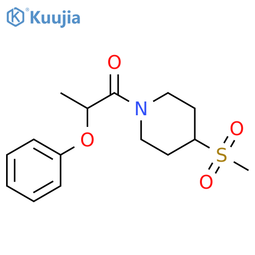 1-(4-methanesulfonylpiperidin-1-yl)-2-phenoxypropan-1-one structure