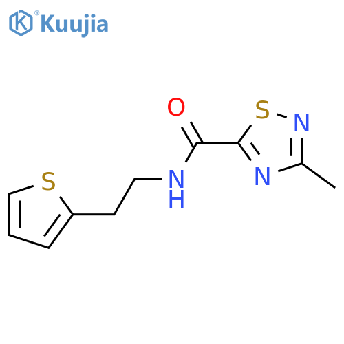 3-methyl-N-[2-(thiophen-2-yl)ethyl]-1,2,4-thiadiazole-5-carboxamide structure