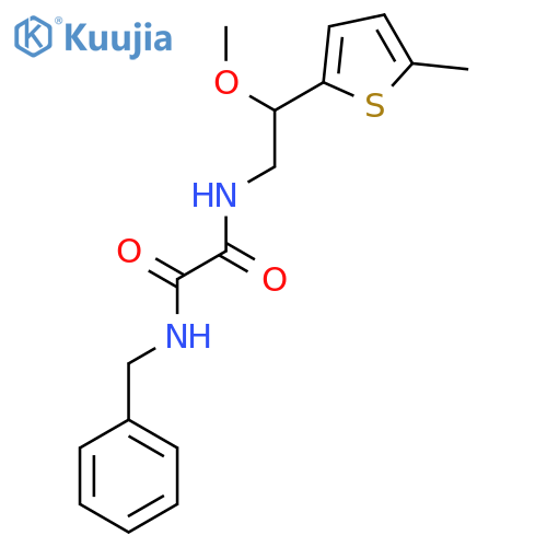 N1-benzyl-N2-(2-methoxy-2-(5-methylthiophen-2-yl)ethyl)oxalamide structure