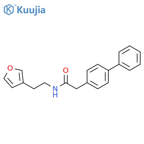 2-{[1,1'-biphenyl]-4-yl}-N-[2-(furan-3-yl)ethyl]acetamide structure