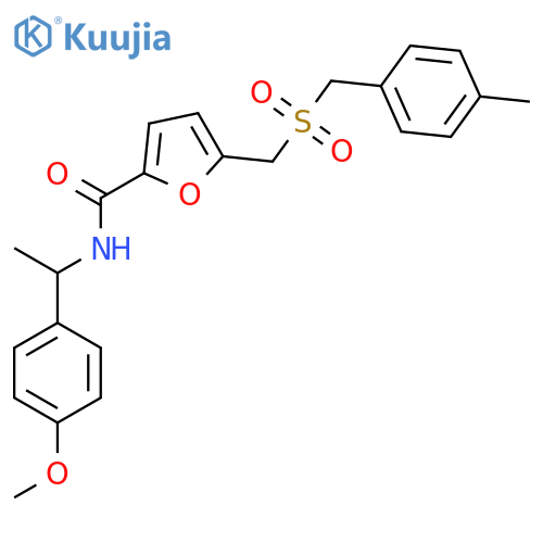 N-1-(4-methoxyphenyl)ethyl-5-{(4-methylphenyl)methanesulfonylmethyl}furan-2-carboxamide structure