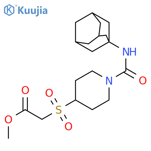 methyl 2-({1-[(adamantan-1-yl)carbamoyl]piperidin-4-yl}sulfonyl)acetate structure