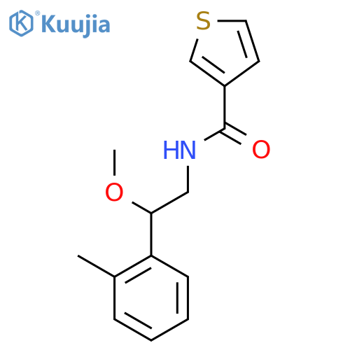 N-(2-methoxy-2-(o-tolyl)ethyl)thiophene-3-carboxamide structure