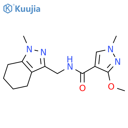 3-methoxy-1-methyl-N-[(1-methyl-4,5,6,7-tetrahydro-1H-indazol-3-yl)methyl]-1H-pyrazole-4-carboxamide structure