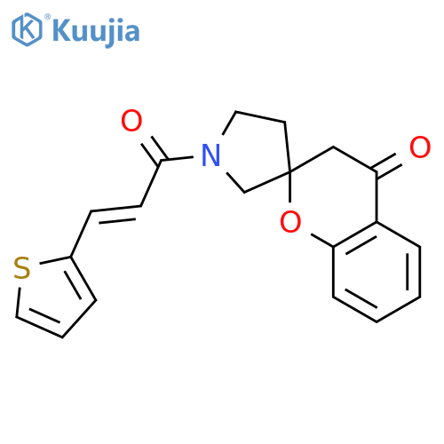 1'-(2E)-3-(thiophen-2-yl)prop-2-enoyl-3,4-dihydrospiro1-benzopyran-2,3'-pyrrolidine-4-one structure