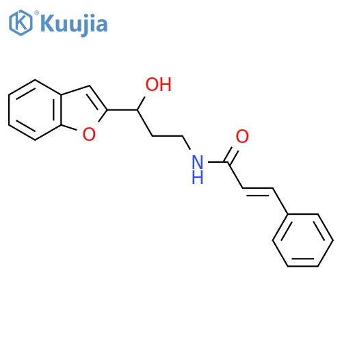 (2E)-N-3-(1-benzofuran-2-yl)-3-hydroxypropyl-3-phenylprop-2-enamide structure