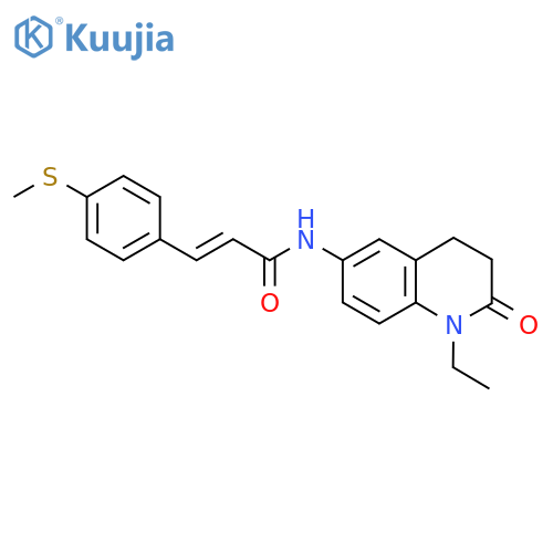 (2E)-N-(1-ethyl-2-oxo-1,2,3,4-tetrahydroquinolin-6-yl)-3-4-(methylsulfanyl)phenylprop-2-enamide structure