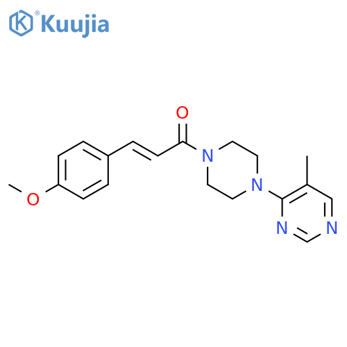 (2E)-3-(4-methoxyphenyl)-1-4-(5-methylpyrimidin-4-yl)piperazin-1-ylprop-2-en-1-one structure