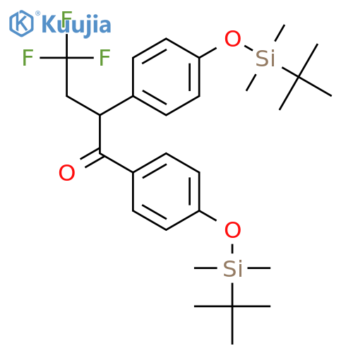 1-Butanone, 1,2-bis[4-[[(1,1-dimethylethyl)dimethylsilyl]oxy]phenyl]-4,4,4-trifluoro- structure
