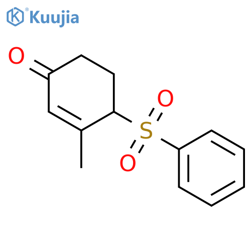 2-Cyclohexen-1-one, 3-methyl-4-(phenylsulfonyl)- structure
