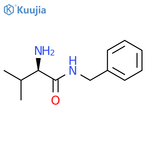 Butanamide, 2-amino-3-methyl-N-(phenylmethyl)-, (2R)- structure