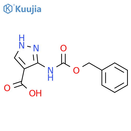 1H-Pyrazole-4-carboxylic acid, 3-[[(phenylmethoxy)carbonyl]amino]- structure