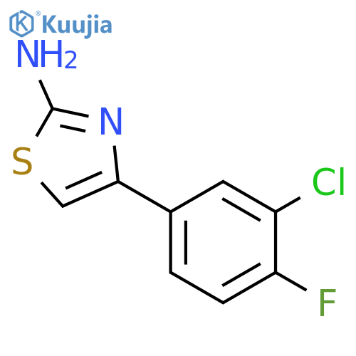 4-(3-Chloro-4-fluorophenyl)thiazol-2-ylamine structure