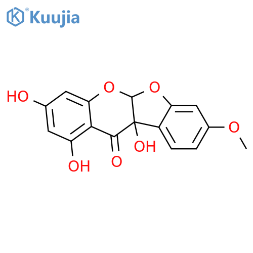 5a,10b-Dihydro-1,3,8,10b-tetrahydroxy-11H-benzofuro[2,3-b][1]benzopyran-11-one; (2ξ,3ξ)-form, 4'-Me ether structure