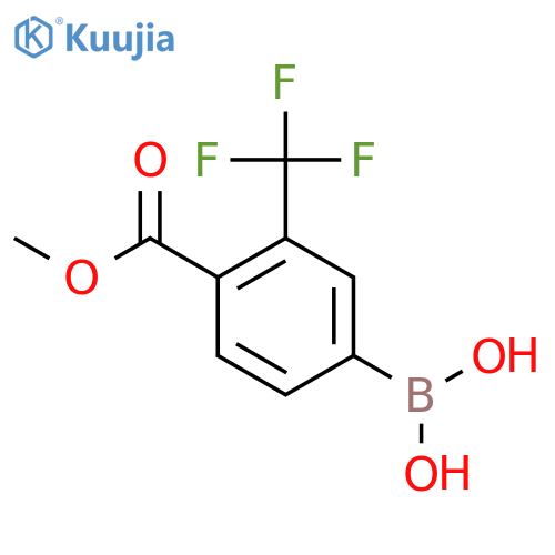 4-(Methoxycarbonyl)-3-(trifluoromethyl)phenylboronic acid structure