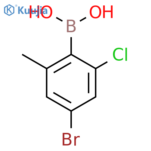 4-Bromo-2-chloro-6-methylphenylboronic acid structure