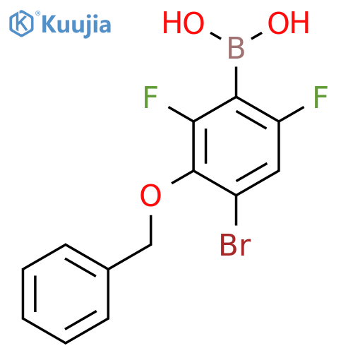 3-Benzyloxy-4-bromo-2,6-difluorophenylboronic acid structure