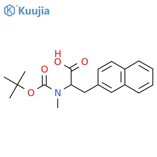 2-[Methyl-[(2-methylpropan-2-yl)oxycarbonyl]amino]-3-naphthalen-2-ylpropanoic acid structure