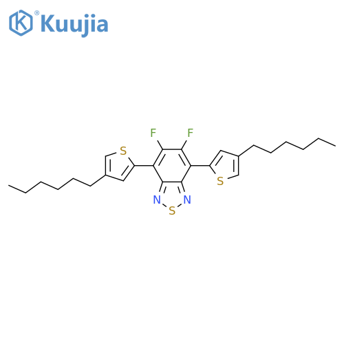 2,1,3-Benzothiadiazole, 5,6-difluoro-4,7-bis(4-hexyl-2-thienyl)- structure