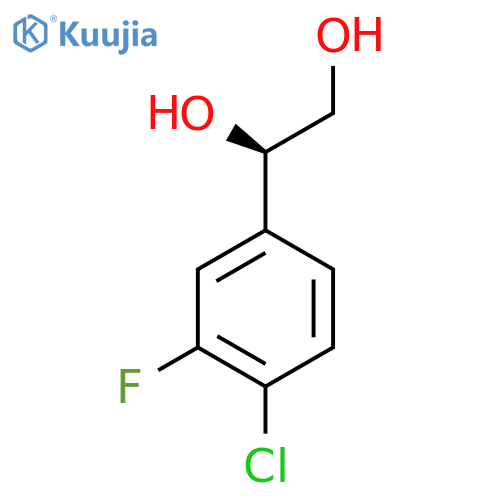 (1R)-1-(4-chloro-3-fluorophenyl)ethane-1,2-diol structure