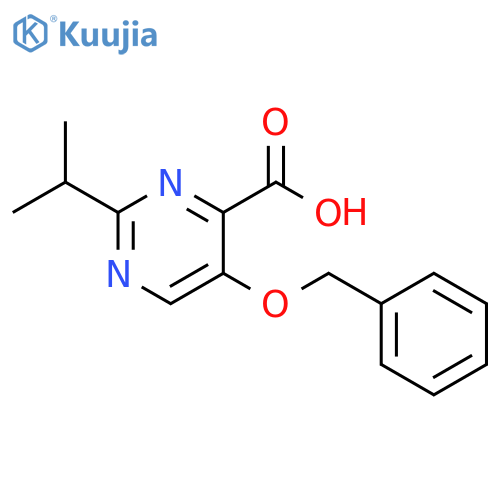 5-(benzyloxy)-2-(propan-2-yl)pyrimidine-4-carboxylic acid structure