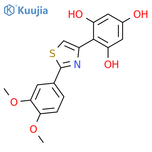 1,3,5-Benzenetriol, 2-[2-(3,4-dimethoxyphenyl)-4-thiazolyl]- structure
