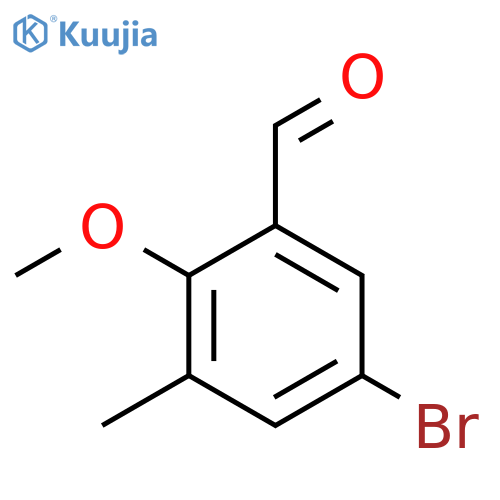 5-Bromo-2-methoxy-3-methylbenzaldehyde structure