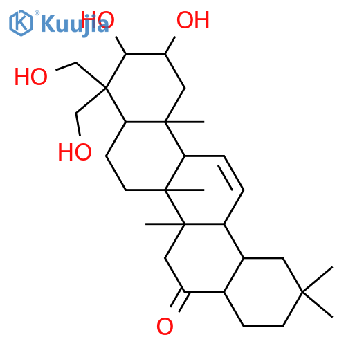 2,3,23,24-Tetrahydroxy-28-nor-12-oleanen-16-one; (2β,3β,17β)-form structure