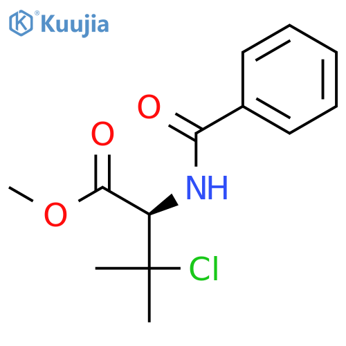 Valine, N-benzoyl-3-chloro-, methyl ester structure