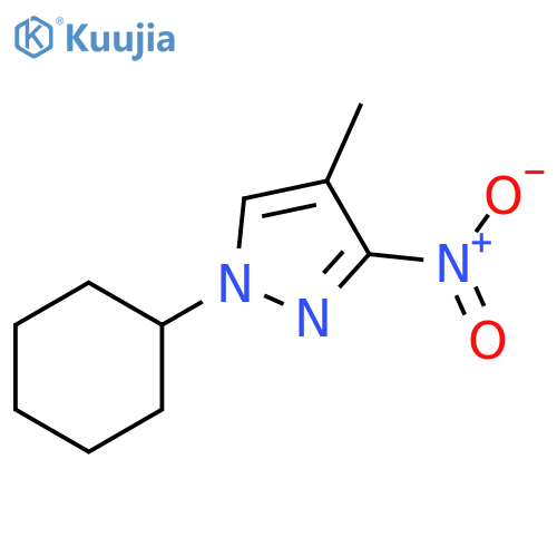 1-cyclohexyl-4-methyl-3-nitro-1H-pyrazole structure