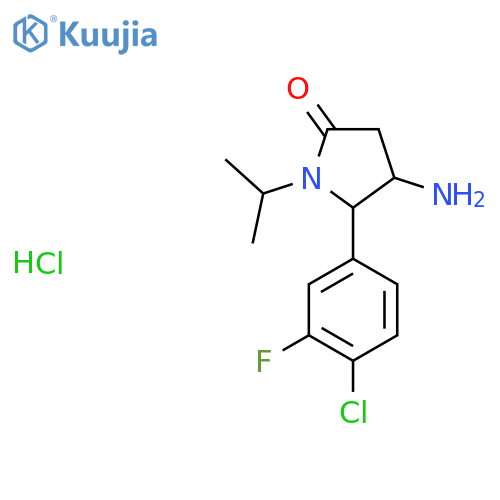 4-Amino-5-(4-chloro-3-fluorophenyl)-1-(propan-2-yl)pyrrolidin-2-one hydrochloride structure