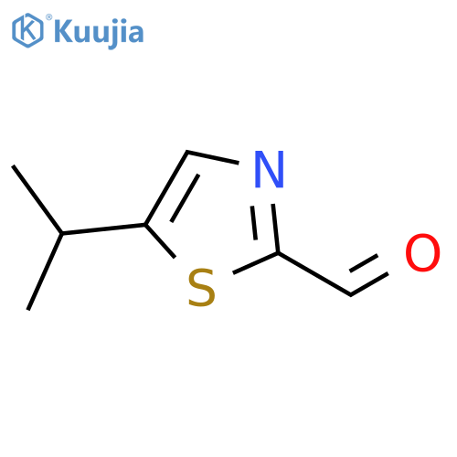 5-(propan-2-yl)-1,3-thiazole-2-carbaldehyde structure