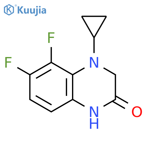 4-cyclopropyl-5,6-difluoro-1,2,3,4-tetrahydroquinoxalin-2-one structure