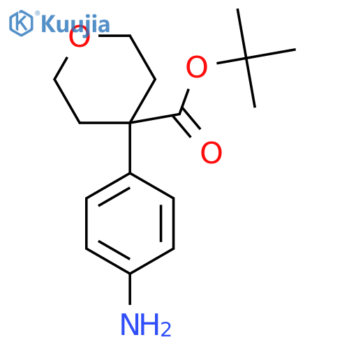Tert-butyl 4-(4-aminophenyl)oxane-4-carboxylate structure