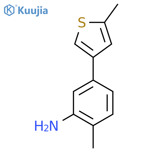 2-methyl-5-(5-methylthiophen-3-yl)aniline structure