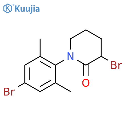 3-bromo-1-(4-bromo-2,6-dimethylphenyl)piperidin-2-one structure
