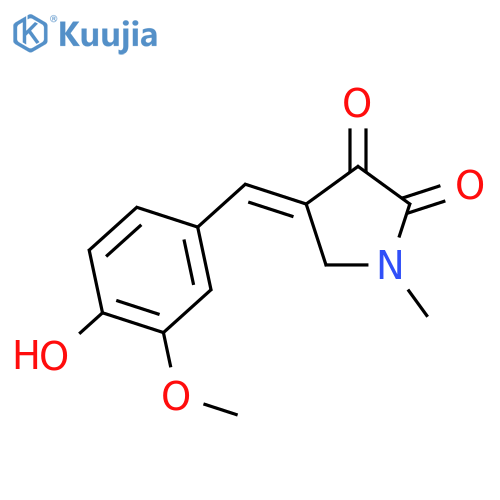 2,3-Pyrrolidinedione,4-[(4-hydroxy-3-methoxyphenyl)methylene]-1-methyl- structure