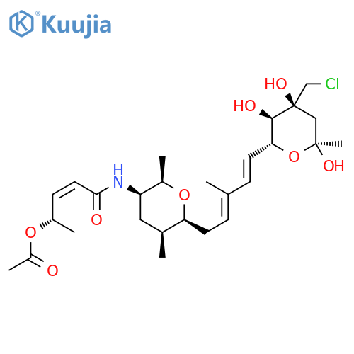 [(Z,2S)-4-[[(2R,3R,5S,6S)-6-[(2E,4E)-5-[(2R,3R,4S,6S)-4-(chloromethyl)-3,4,6-trihydroxy-6-methyloxan-2-yl]-3-methylpenta-2,4-dienyl]-2,5-dimethyloxan-3-yl]carbamoyl]but-3-en-2-yl] acetate structure