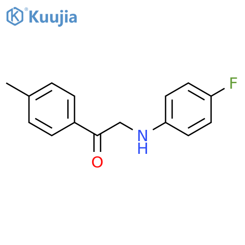 ETHANONE, 2-[(4-FLUOROPHENYL)AMINO]-1-(4-METHYLPHENYL)- structure