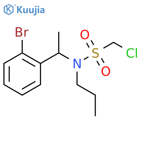 N-[1-(2-bromophenyl)ethyl]-1-chloro-N-propylmethanesulfonamide structure