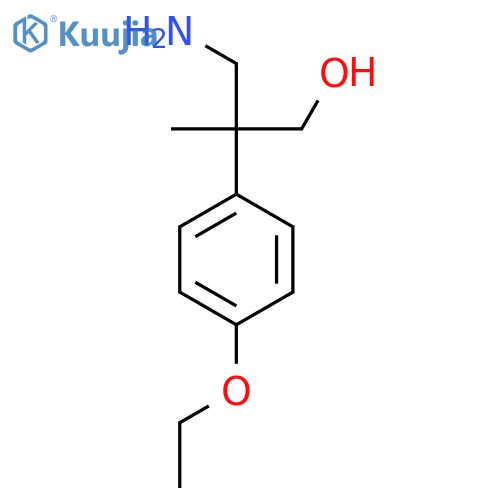 3-amino-2-(4-ethoxyphenyl)-2-methylpropan-1-ol structure